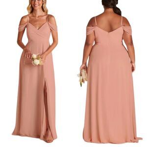 Birdy Grey Pink Bridesmaid Dress Size S Spence Convertible Rose Chiffon Wedding